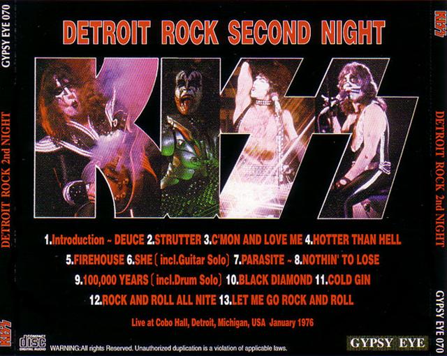 Kiss / Detroit Rock 2nd Night / 1CD GiGinJapan